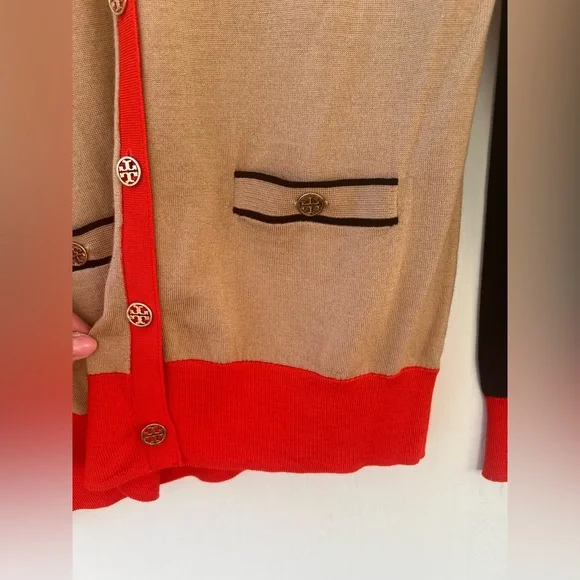 Tory Burch Madeline Colorblock Cardigan (size S) - Picture 7 of 15